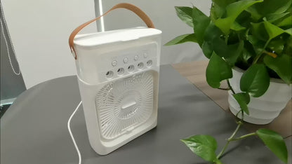 Ventilador humidificador de nebulización blanco
